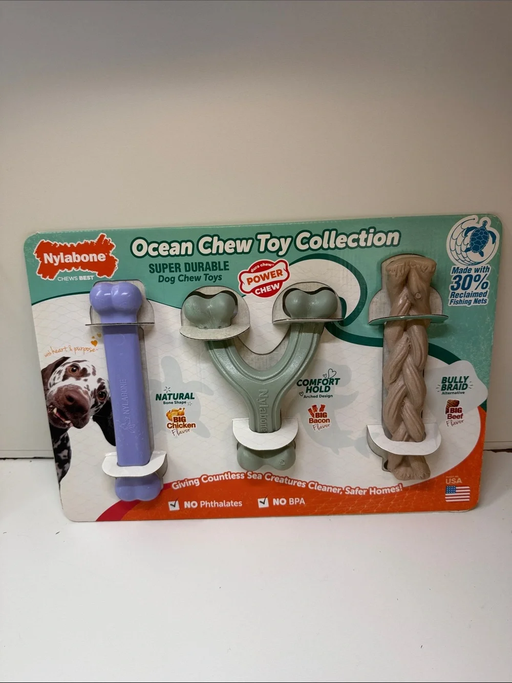 Ocean Chew Toy Collection - Purple, Green, Tan